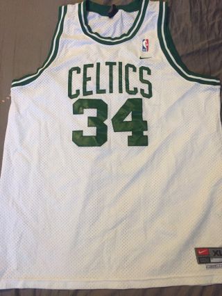 Rare Vintage Nike Boston Celtics Paul Pierce 34 Swingman Jersey Mens Xl Sewn