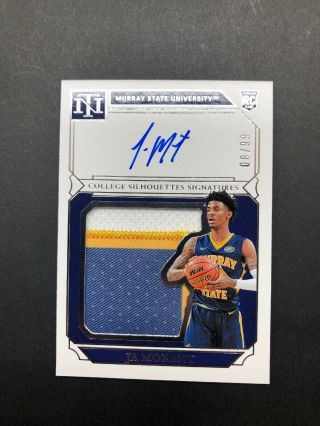 2019 National Treasures Ja Morant Rc Auto Rpa Silhouettes Rookie Patch 8/99