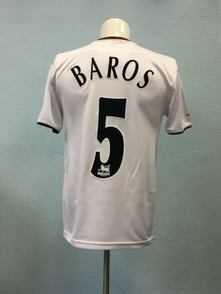 Baros 5.  Liverpool Away Football Shirt 2003 - 2005.  Size: Xs.  Reebok Jersey