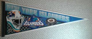York Islanders Full Size Nhl Hockey Pennant 1995 - 1997 Captain Highliner Logo
