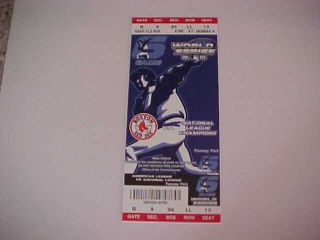 2004 Boston Red Sox World Series Full Ticket (game 5)