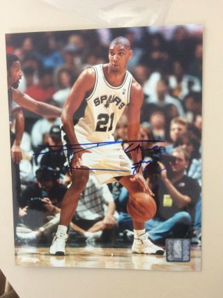 Tim Duncan San Antonio Spurs Nba Autographed Signed 8x10 Photo File