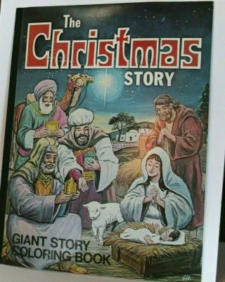 The Christmas Story Giant Coloring Book Vintage 1977 Nativity Scenes