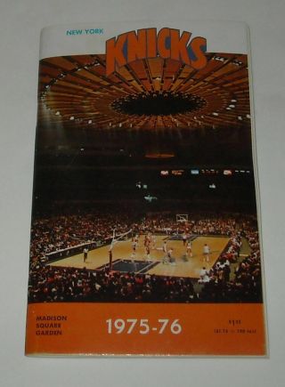 1975 - 1976 Ny York Knicks Nba Basketball Blue Book Media Guide Digest