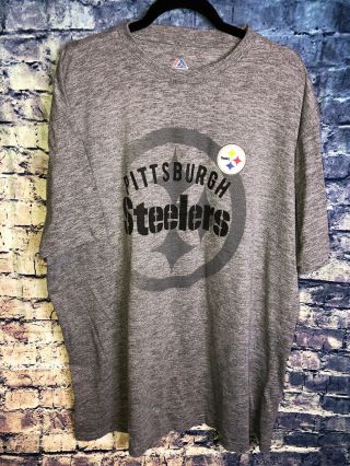 Pittsburgh Steelers T - Shirt Majestic Adult 3xlt 3xl Vintage Rare Only One On
