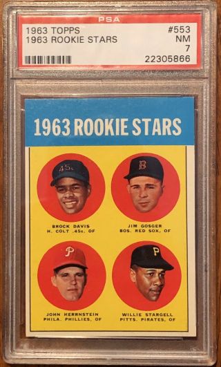 1963 Topps Willie Stargell 553 Pittsburgh Pirates Psa 7