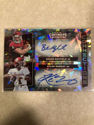 2019 Contenders Dp Connections Baker Mayfield / Kyler Murray Dual Auto 19/23