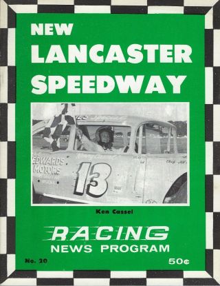 1969 Lancaster Speedway Modified Program - Ken Cassel - Db