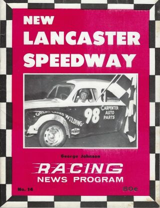 1969 Lancaster Speedway Modified Program - George Johnson - Db
