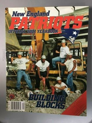 England Patriots Official 2001 Team Yearbook Troy Brown Tedy Bruschi