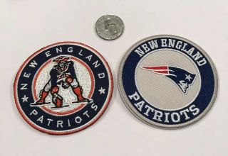 (2) - England Patriots Embroidered Iron On Patches.  Awesome 3”x 3”