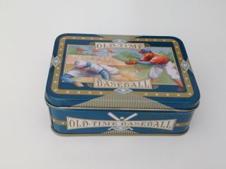 Vintage Old - Time Baseball Collectors Tin - 1980s - 5 X 3 1/2 X 1 3/4 - 1980s