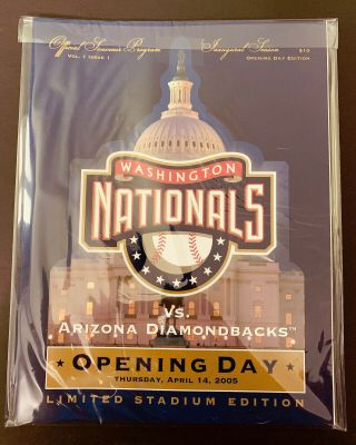 Washington Nationals Inaugural Opening Day Program - April 14th,  2005