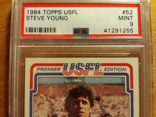 Steve Young 1984 Topps Usfl 52 Xrc True Rookie Rc Psa 9 49ers Byu Gorgeous
