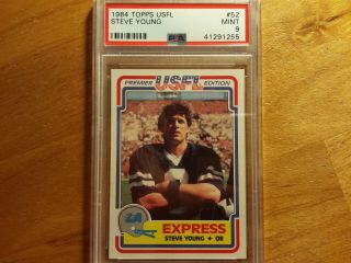 STEVE YOUNG 1984 TOPPS USFL 52 XRC TRUE ROOKIE RC PSA 9 49ERS BYU GORGEOUS 2
