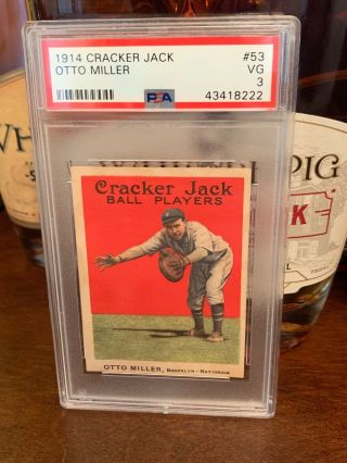 1914 Cracker Jack 53 Otto Miller Psa 3