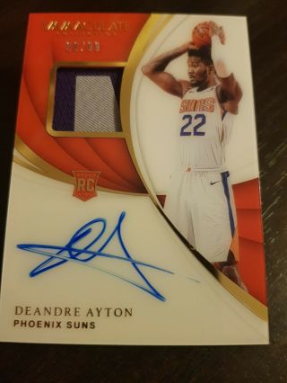 2018 - 19 Immaculate Deandre Ayton Rookie Patch Auto /99 Suns True Rpa