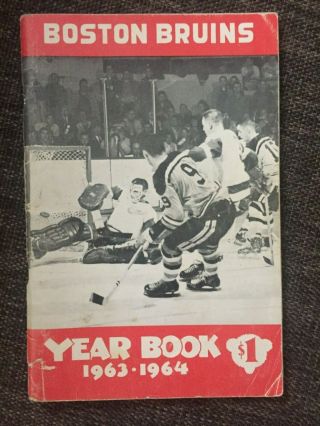 1963 - 64 Boston Bruins Media Guide Yearbook Book Program Nhl Hockey