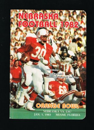 January 1,  1983 Orange Bowl Nebraska College Football Press Media Guide Lsu