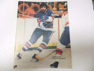Nhl Goal Buffalo Sabres Program Vs Islanders 1978 3/2 Clark Gillies Cover