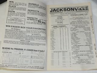 Jacksonville Kennel Club Florida Greyhound Racing Official Program Jan.  18,  1979 3