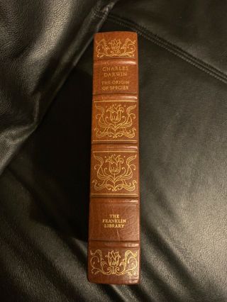 Leather Franklin Library Charles Darwin The Origin Of Species / 100 Greatest
