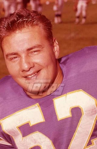 1961 Topps Football Color Negative.  Don Rogers Chargers