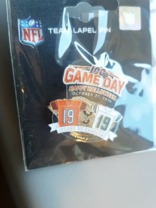 Chicago Bears Vs Los Angeles Chargers Game Day Pin October 27,  2019.