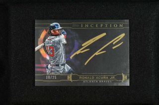 Ronald Acuna Jr.  2019 Topps Inception/ Silver Signings Gold Ink Auto 