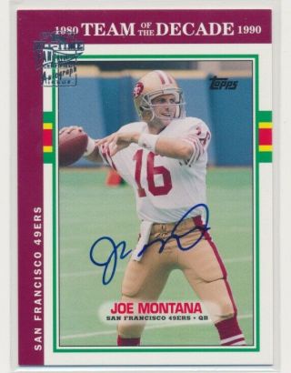 Joe Montana 2004 Topps All Time Fan Favorites Autographs 49ers Auto Sp