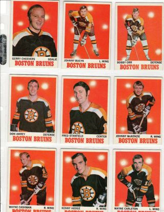 1970 - 71 Topps Complete Hockey Set,  132 Cards; Set