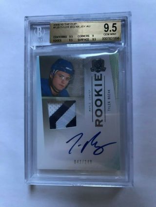 2009 - 10 Tyler Bozak The Cup Jersey 42 Bgs 9.  5 Gem - Rc 42/249 10 Auto Ud