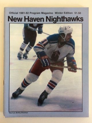 Ahl Haven Nighthawks Vs Springfield Indians 1981 - 82 Hockey Program