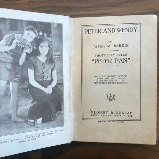 Peter Pan The Story Of Peter And Wendy,  J M Barrie 1911 1st Edition Hardcover