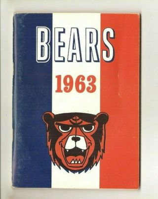 1963 Chicago Bears Nfl Football Media Guide George Halas Ditka,