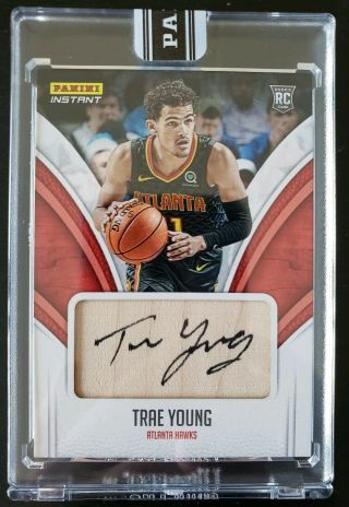 2018 - 19 Panini Instant Nba Floorboard Signatures Trae Young Rc Rookie Auto /10