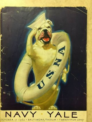Navy Vs.  Yale Football Program,  Oct 17,  1942