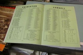 1967 Princeton Tigers Cornell Big Red College Football Game Program Sports 3