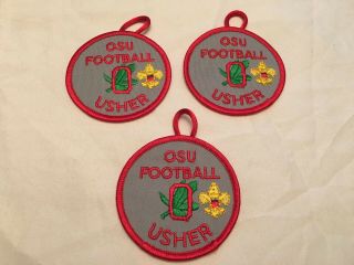 Vintage 3 Ohio State,  Ohio Stadium Football Boy Scout Usher Patches