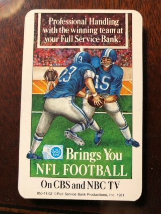 1981 Dallas Cowboys Nfl Football Pocket Schedule First National Bank Of Odessa