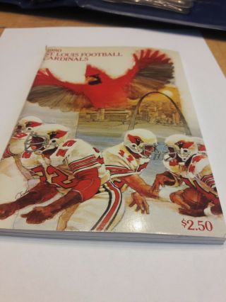 1980 St Louis Cardinals Media Guide Yearbook Press Book Program Nfl Football Ad
