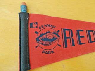 Vintage Boston Red Sox Fenway Park Felt Pennant On Long Pencil