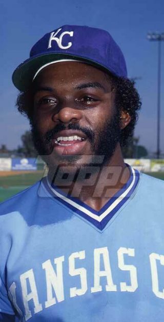 1982 Topps Baseball Card Final Color Negative Darryl Motley Royals