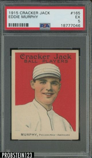 1915 Cracker Jack 165 Eddie Murphy Philadelphia Psa 5 Ex