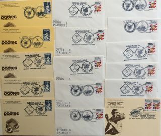 (16) 1984 - 85 San Diego Padres Nlcs World Series Cache Clemente Babe Ruth Usps