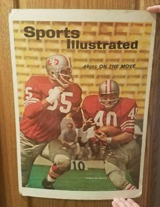 Vintage Sports Illustrated Poster (rare) Ken Willard 49ers Oct.  1965