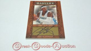 2007 - 08 Ud Chronology Mastery Gold Auto Carmelo Anthony /10 Rare