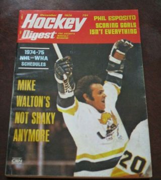 Hockey Digest December 1974 Mike Walton Minnesota Fighting Saints 4