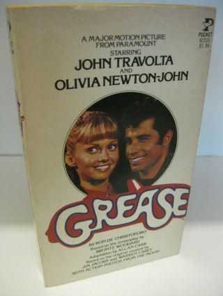 Grease Movie Tie - In 1st Edition Pocket 1978 Near Fine Christoforo Travolta