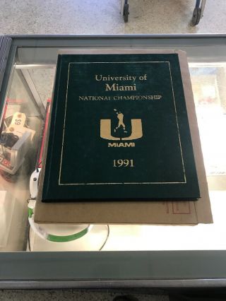 University Of Miami Hurricanes National Championship 1991 Hardcover Book